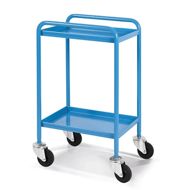 Vendita online Carrello con 2 ripiani senza freni mm.555x445x845H - Blu RAL5012